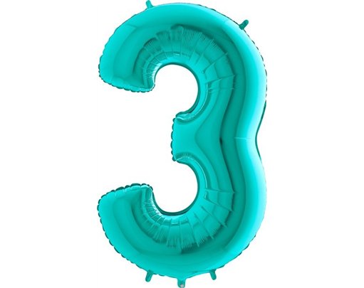 40IN TIFFANY NUMBER 3 FOIL BALLOON