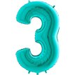 40IN TIFFANY NUMBER 3 FOIL BALLOON