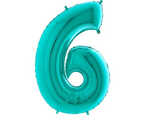 40IN TIFFANY NUMBER 6 FOIL BALLOON
