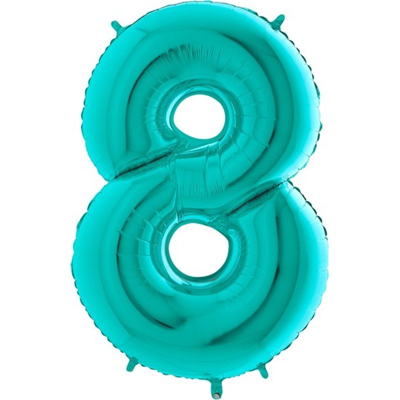 40IN TIFFANY NUMBER 8 FOIL BALLOON