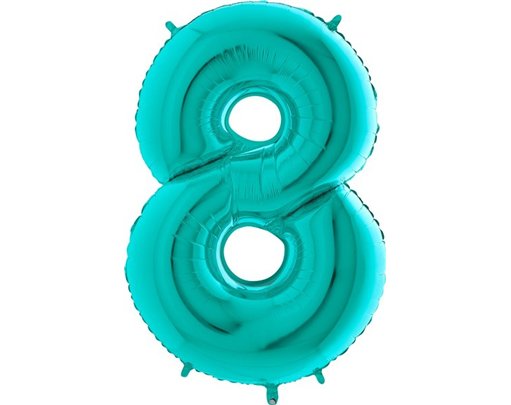 40IN TIFFANY NUMBER 8 FOIL BALLOON