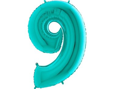 40IN TIFFANY NUMBER 9 FOIL BALLOON