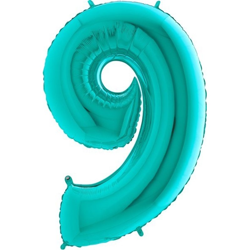 40IN TIFFANY NUMBER 9 FOIL BALLOON