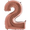 40IN ROSE GOLD NUMBER 2 FOIL BALLOON