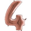 40IN ROSE GOLD NUMBER 4 FOIL BALLOON