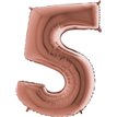 40IN ROSE GOLD NUMBER 5 FOIL BALLOON