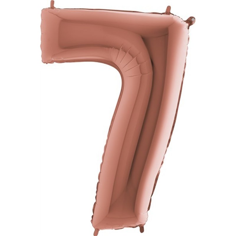 40IN ROSE GOLD NUMBER 7 FOIL BALLOON