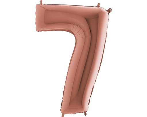 40IN ROSE GOLD NUMBER 7 FOIL BALLOON