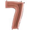 40IN ROSE GOLD NUMBER 7 FOIL BALLOON