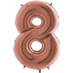 40IN ROSE GOLD NUMBER 8 FOIL BALLOON