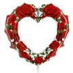 42IN RED ROSES HEART FRAME FOIL