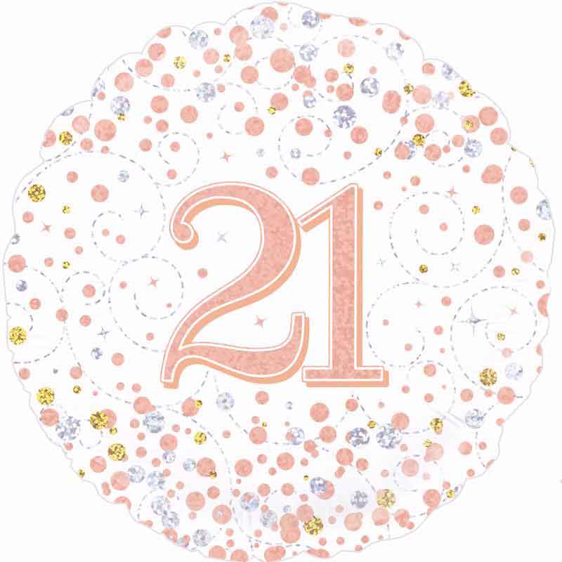 18IN SPARKLING FIZZ 21ST B/DAY FOIL
