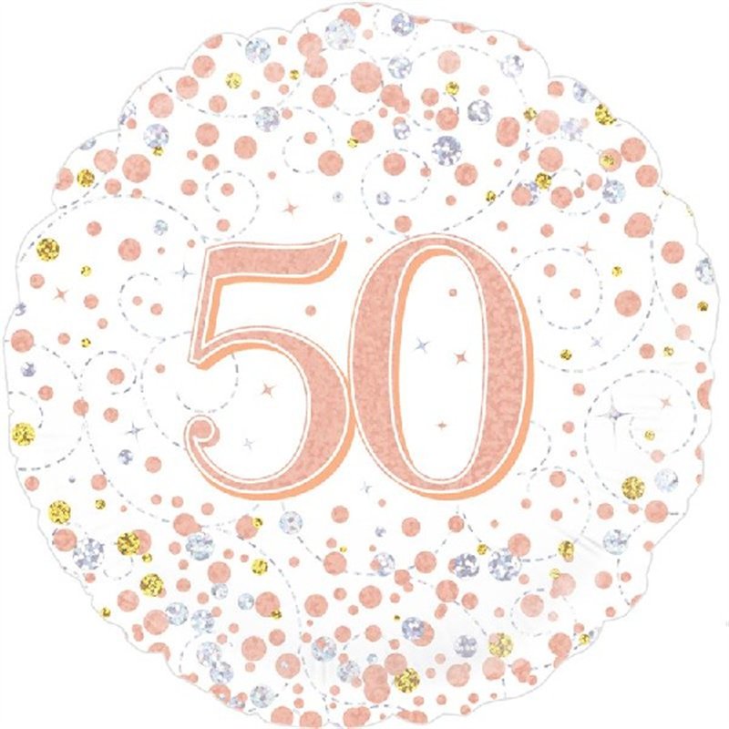 18IN SPARKLING FIZZ 50TH B/DAY FOIL