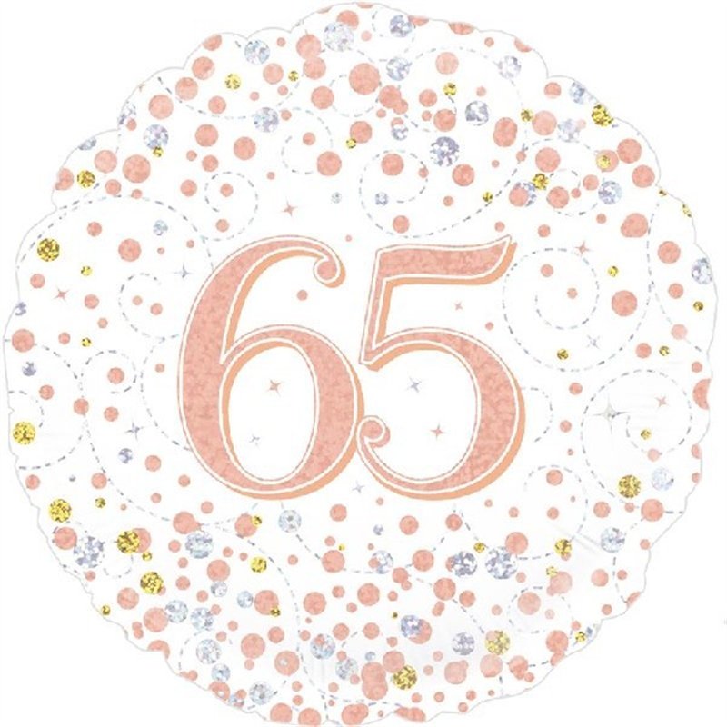 18IN SPARKLING FIZZ 65TH B/DAY FOIL