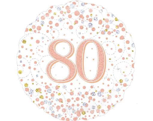 18IN SPARKLING FIZZ 80TH B/DAY FOIL