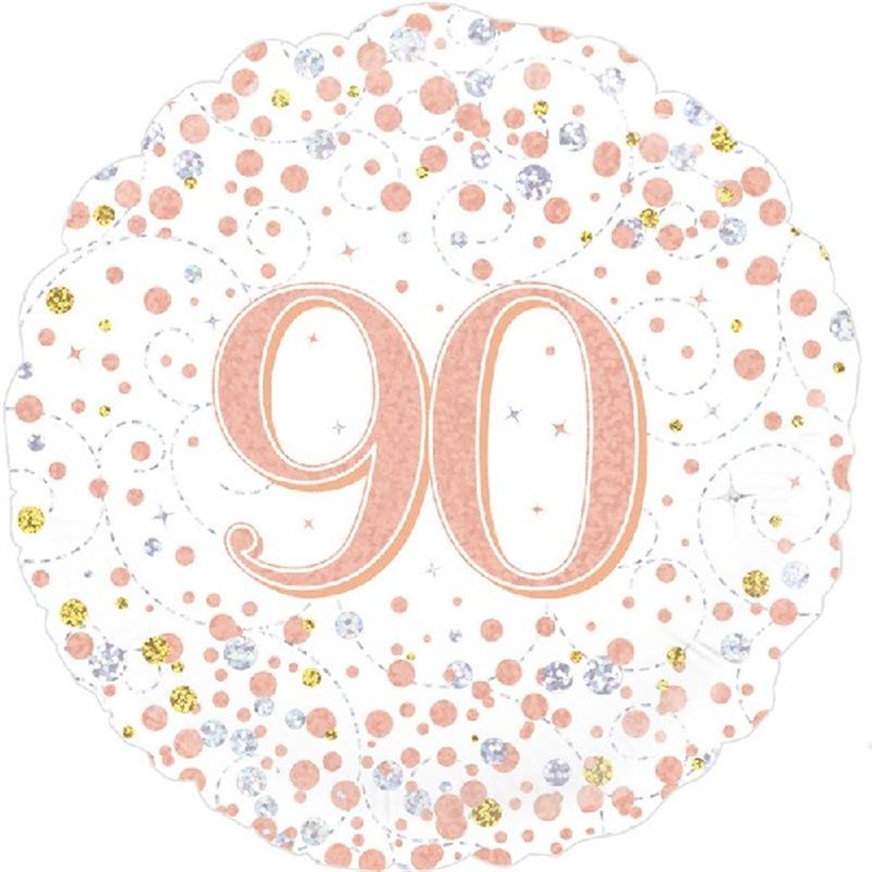 18IN SPARKLING FIZZ 90TH B/DAY FOIL