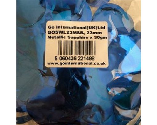 30GM 23MM SAPPHIRE BLUE METALLIC CONFETTI