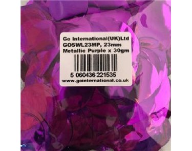 30GM 23MM PURPLE METALLIC CONFETTI