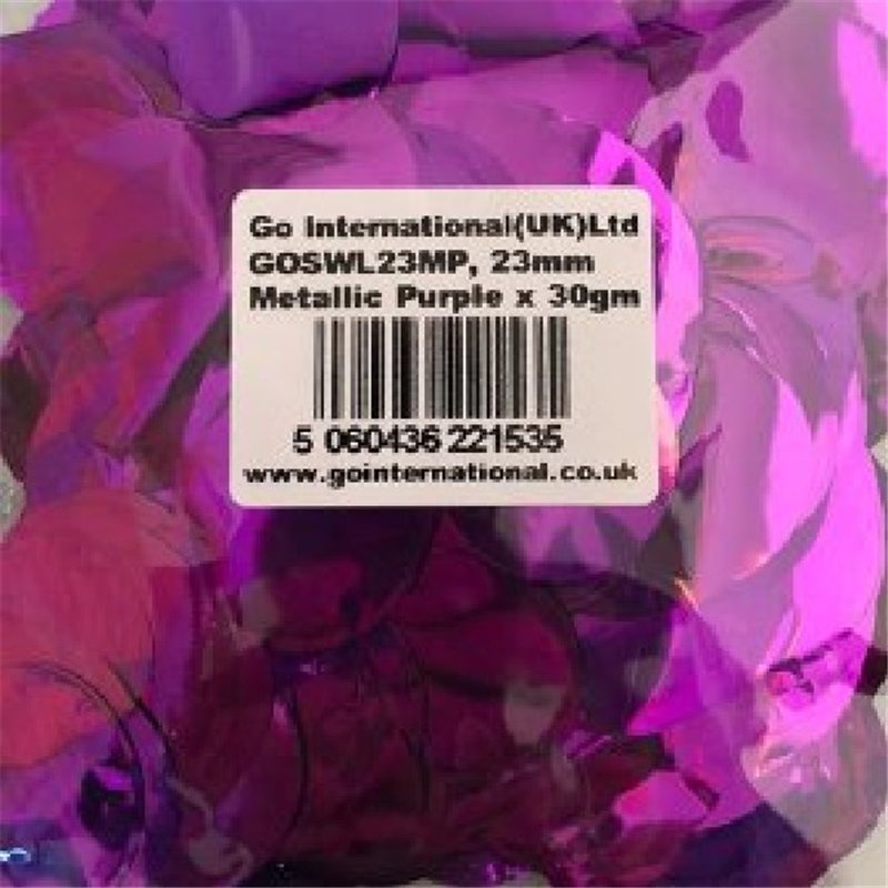 30GM 23MM PURPLE METALLIC CONFETTI