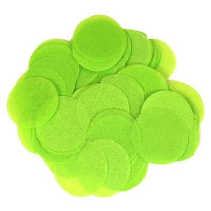 100G 25MM LIME GREEN PAPER CONFETTI