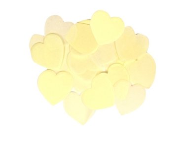100G 30MM IVORY HEARTS PAPER CONFETTI