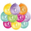 (10) 9IN HAPPY 4TH BIRTHDAY BALLOONS
