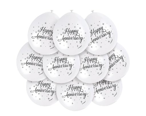 (10) 9IN HAPPY ANNIVERSARY BALLOONS