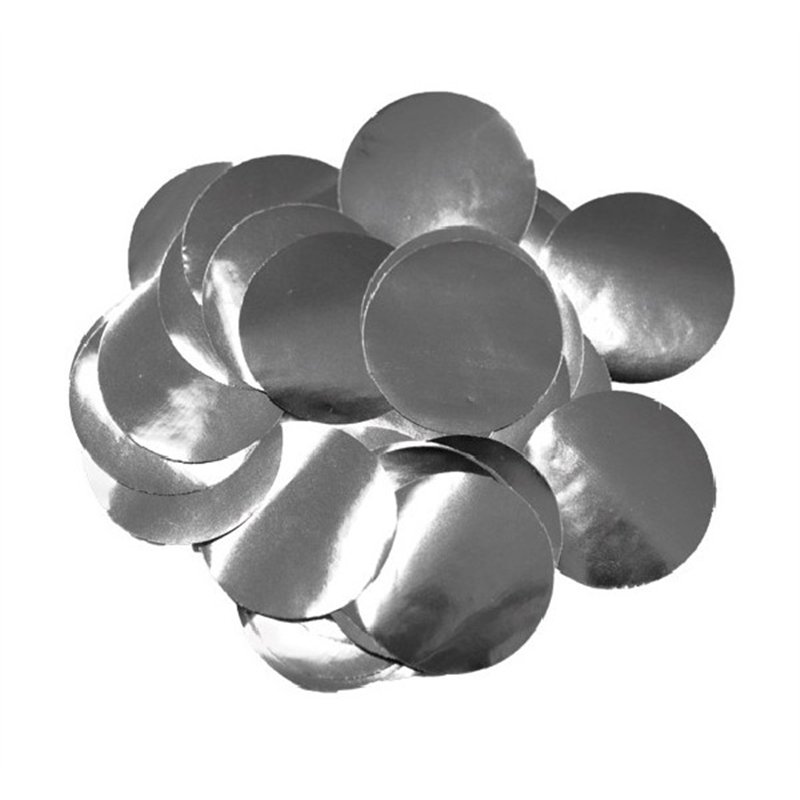 50G 10MM METALLIC SILVER CONFETTI