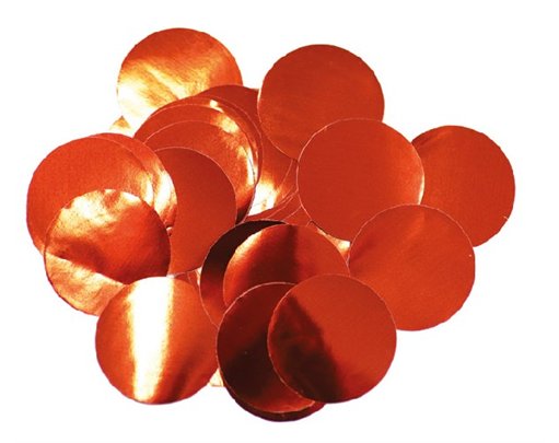 50G 10MM METALLIC RED CONFETTI