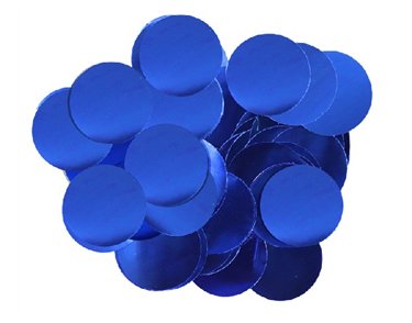 50G 10MM METALLIC BLUE CONFETTI
