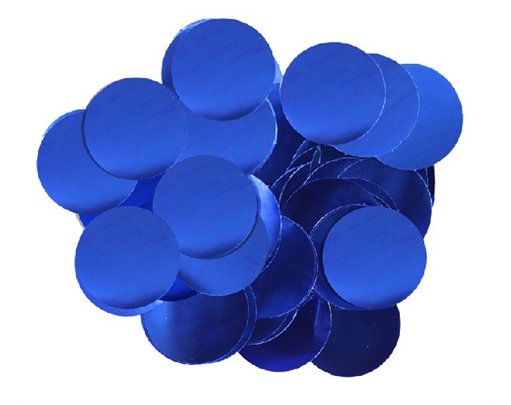 50G 10MM METALLIC BLUE CONFETTI