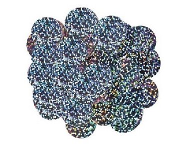 50G 10MM HOLOGRAPHIC SILVER CONFETTI