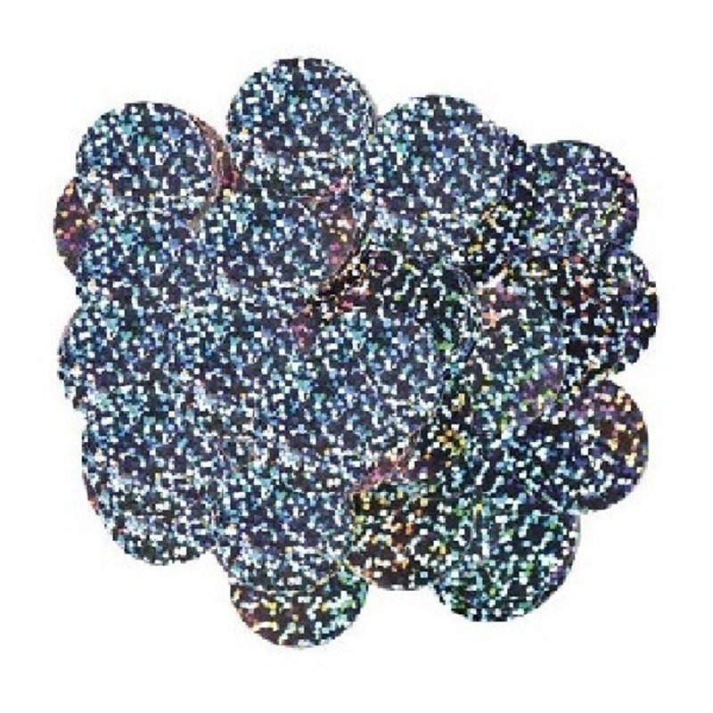 50G 10MM HOLOGRAPHIC SILVER CONFETTI