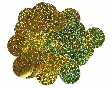 50G 10MM HOLOGRAPHIC GOLD CONFETTI