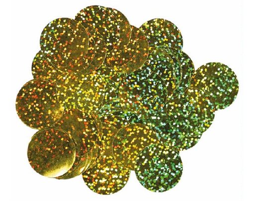 50G 10MM HOLOGRAPHIC GOLD CONFETTI