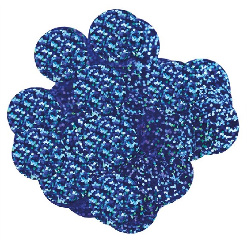 50G 10MM HOLOGRAPHIC BLUE CONFETTI
