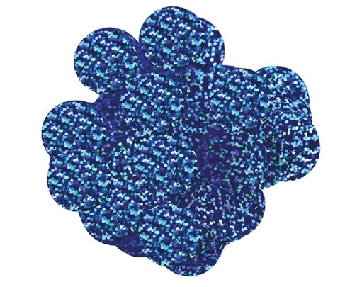 50G 10MM HOLOGRAPHIC BLUE CONFETTI