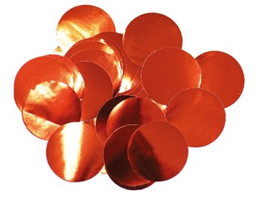 50G 25MM METALLIC RED CONFETTI