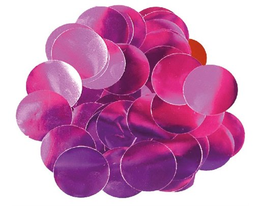 50G 25MM METALLIC FUCHSIA CONFETTI
