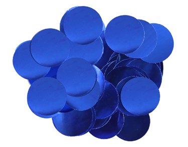 50G 25MM METALLIC BLUE CONFETTI