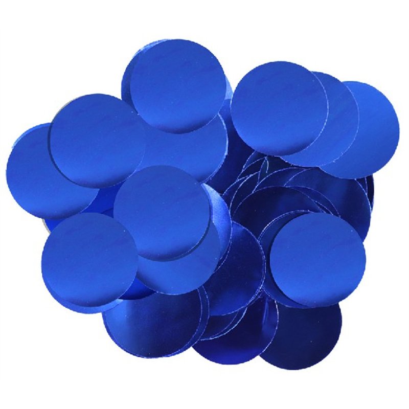 50G 25MM METALLIC BLUE CONFETTI
