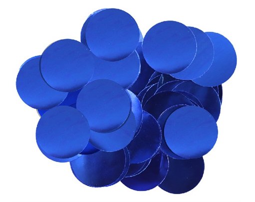50G 25MM METALLIC BLUE CONFETTI