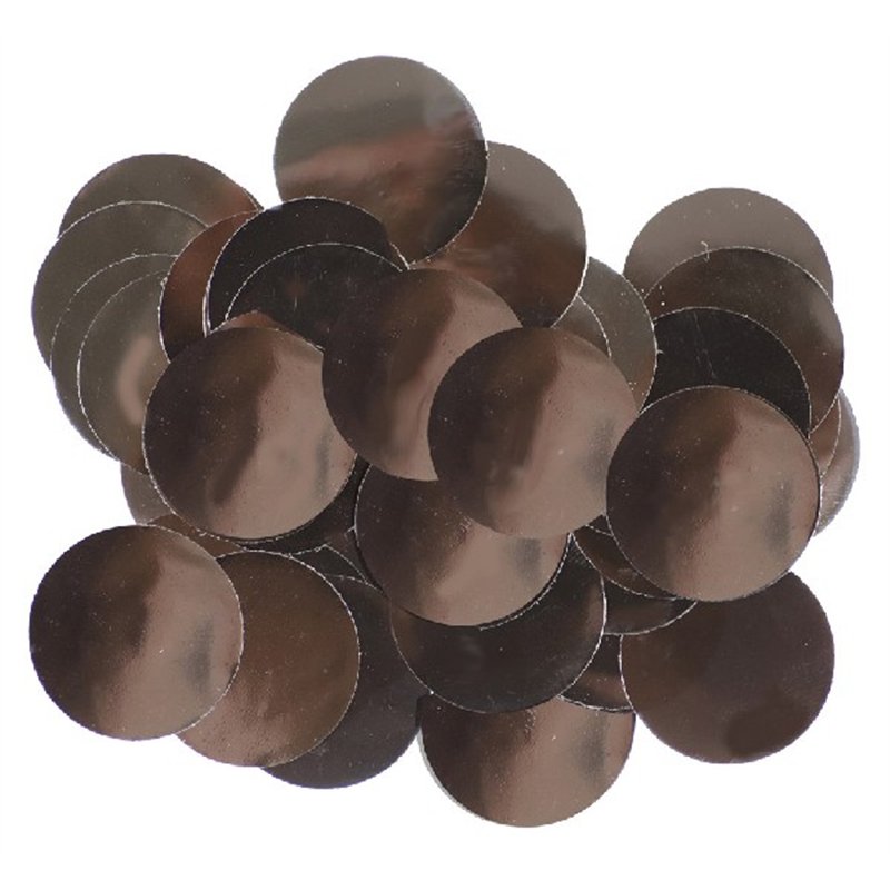 50G 25MM METALLIC BLACK CONFETTI