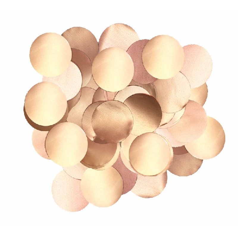 50G 25MM METALLIC PEARL ROSE GOLD CONFETTI