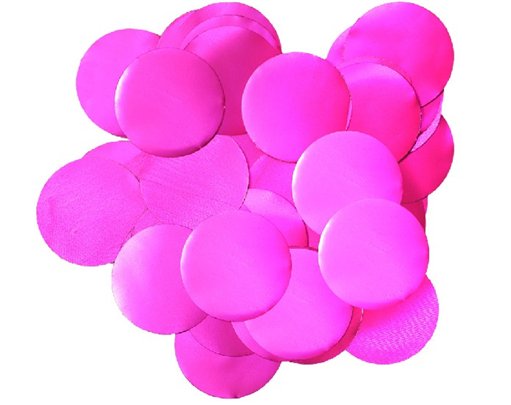 50G 25MM METALLIC PEARL FUCHSIA CONFETTI