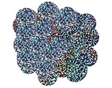 50G 25MM HOLOGRAPHIC SILVER CONFETTI