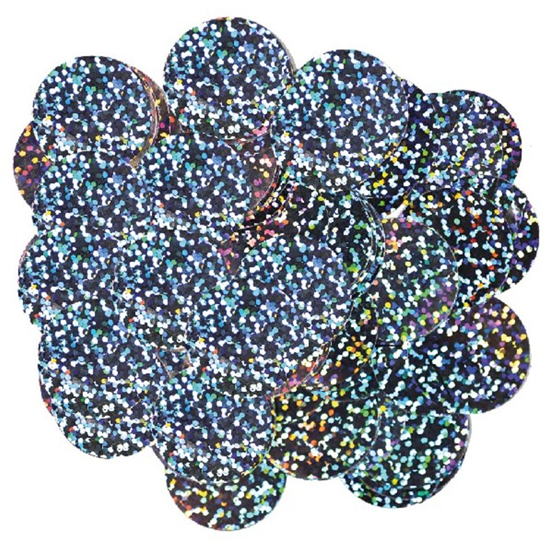 50G 25MM HOLOGRAPHIC SILVER CONFETTI