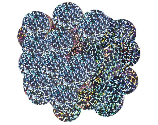 50G 25MM HOLOGRAPHIC SILVER CONFETTI