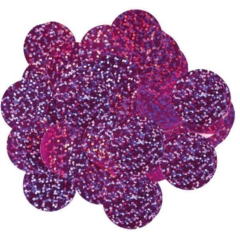 50G 25MM HOLOGRAPHIC FUCHSIA CONFETTI