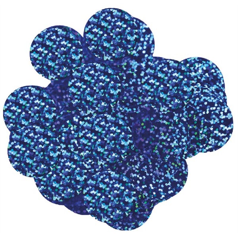 50G 25MM HOLOGRAPHIC BLUE CONFETTI